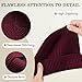 NAHOSY Fisherman Beanie for Men Women, Short Knit Cuffed Fashion Trawler Skull Cap Unisex Beanie Swag Hat Warm Winter Hat, Wine Red