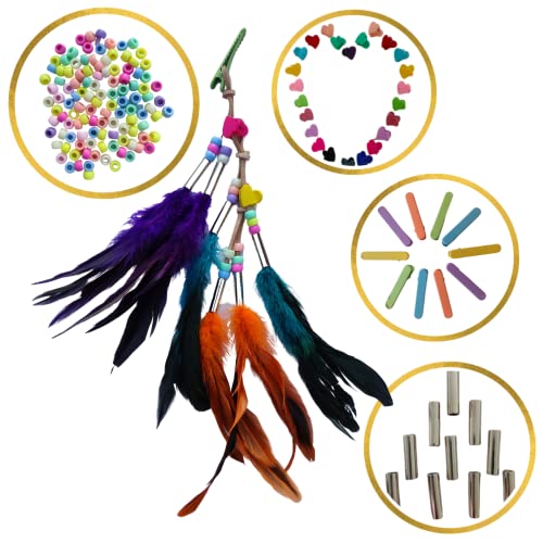 Feather Hair Clips Handmade Bohemian Hippie Hair Extension Indin Tribal Feather Clip For Women Diy Accessories Halloween Cosplay #TOP7
