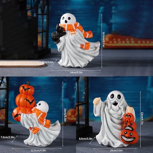Cadeau modèles miniatures de résines d'Halloween : adorable figurine fantôme pour proche