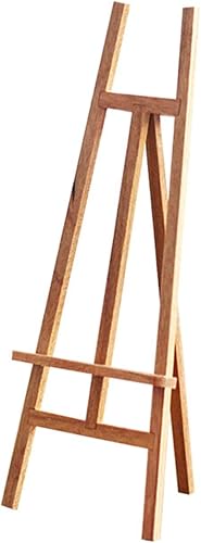 Sinknap Caballete Modelo 112 Casa de muñecas Micro Escena Miniatura Artista Pintura Exhibición Caballete Madera Dollhouse Suministros Ébano