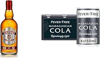 Chivas Regal 12 Year Old Blended Scotch Whisky 70cl Gift Box FeverTree Light Madagascan Cola 150ml Cans