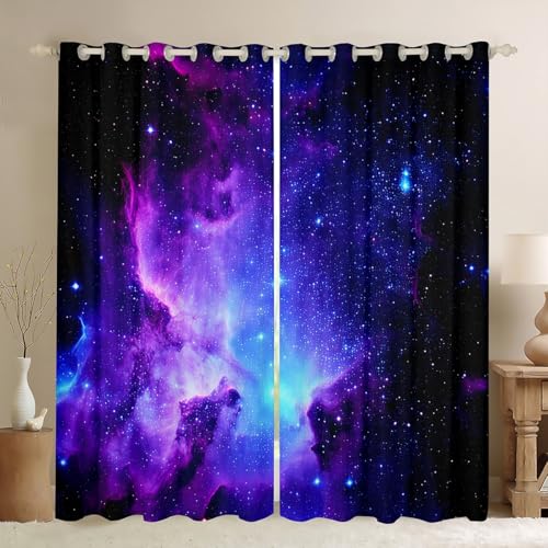 Feelyou Curtain for Window Girls Boys Teens Kids 2 Panels 38x54 Inch