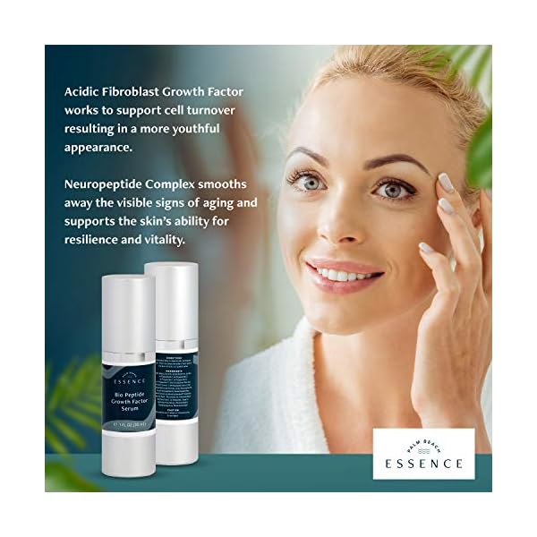 Bio Peptide Growth Factor Serum Anti-Aging Hyaluronic Acid Serum Improves Skin Firmness and Elasticity Minimizes Expression Lines and Skin Wrinkles Supports Thin Fragile Skin 30ml Morgen Airless Pump