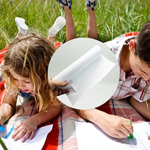 White Drawing Paper Roll - 10 m Art Paper Roll, Painting Sketching Paper - Easel Paper Roll for Kids - Fadeless Bulletin Board Paper Children Art Sketch Paint Drawing Board - 22.5cm Wide