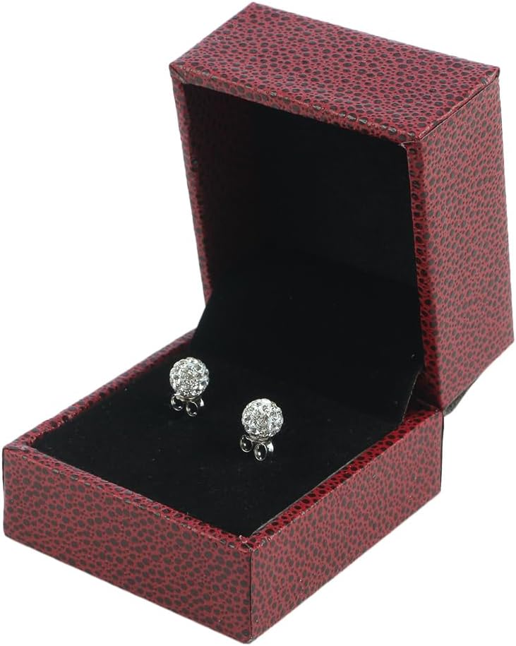 925 Sterling Silver White Sparkle Crystal Disco Ball Stud Earrings for Women