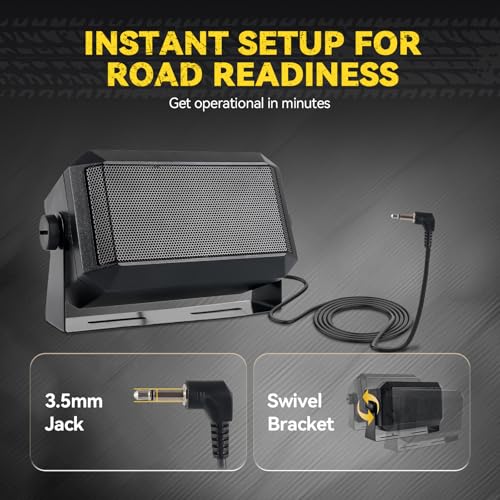Image of Retevis MB2 CB Radio, Professional AM /FM 40 Channels CB Base Station, 5W Mini External Speaker, Cigarette Lighter and Magnetic Antenna, Squelch ASQ, VOX, Auto-Scan, Long Range CB Radios for Truckers