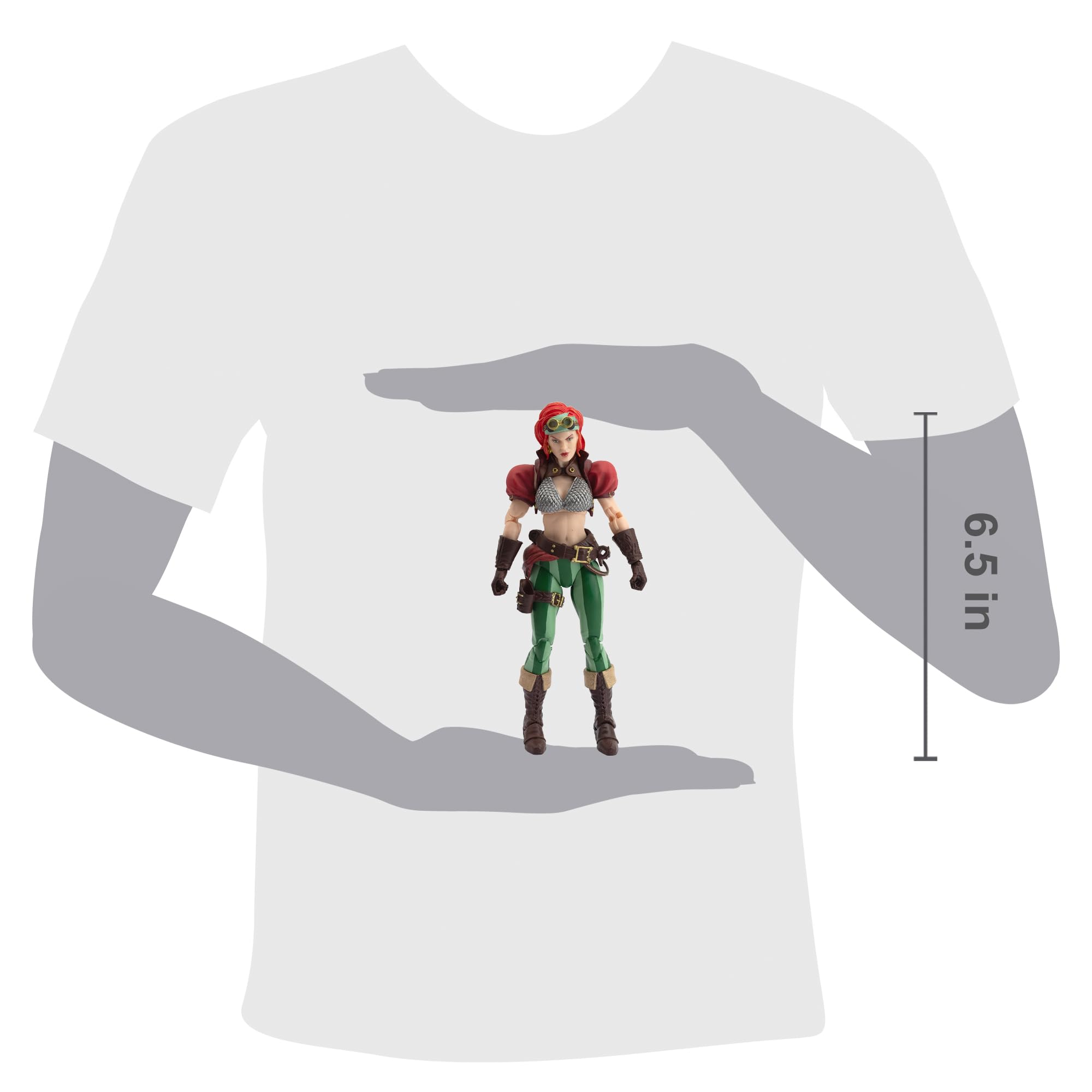 Boss Fight Studio Epic H.A.C.K.S. Red Sonja Steam Punk Actionfigur – hochbewegliche Sammelfigur, anpassbare Figur mit komplettem Zubehör und austauschbaren Teilen – Maßstab 1:12