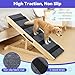 Pawaboo Hunderampe, Tragbare Haustiertreppe aus Holz, 4 Verstellbare Höhen 11.6' - 22.4', Haustierrampe für Kleine Mittelgroße Hunde mit Anti-rutsch bis 143lbs, Hundeeinstiegshilfe Auto Bett Sofa