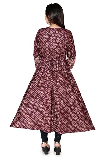 Image of Rayon Casual Ethnic Round Neck Embroidered Kurta for Women and Girls (310)