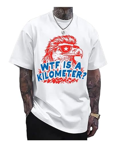 is A Kilometer Shirt, Funny 4th of July T-Shirt, Classic Graphic Print V-Neck Tshirt Women Men