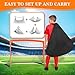 Soccer Goals for Backyard, Portable Soccer Goal, Football Practice, Soccer Training Equipment for Young (4'x 3' Goal*2, Resistance Bands Set*1, 20FT & 12 Rungs Agility Ladder*1)