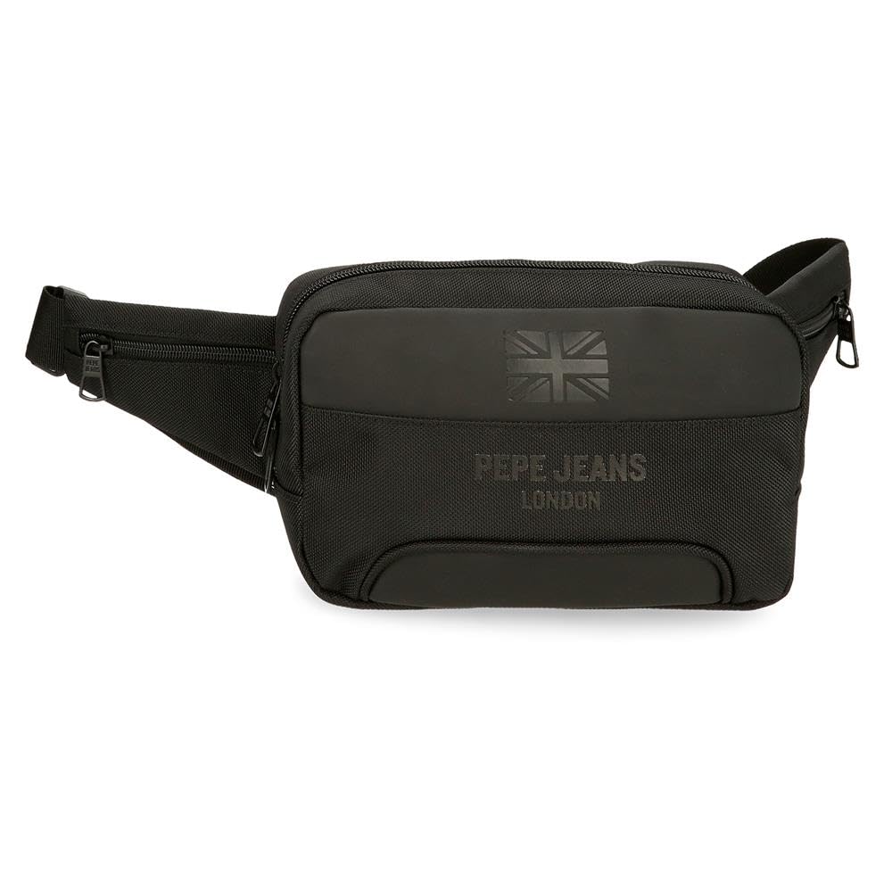 Pepe Jeans Bromley 24 Riñonera Black 21x12,5x5 cm Polyester by Joumma Bags