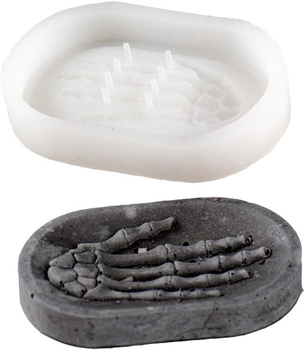 Concrete Soap Tray Dish Mold DIY Creative Home Decorating Cement Craft Pot Holder Silicone Mould