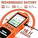 ZYKYCX Portable Ozone Detector, 0-100 PPM Ozone Gas Monitor with 0.01 PPM High Resolution, 16H Long Battery Life, Ozone Meter with Alarm, O3 Air Quality Monitor with Temp & Humidity Tester, Orange