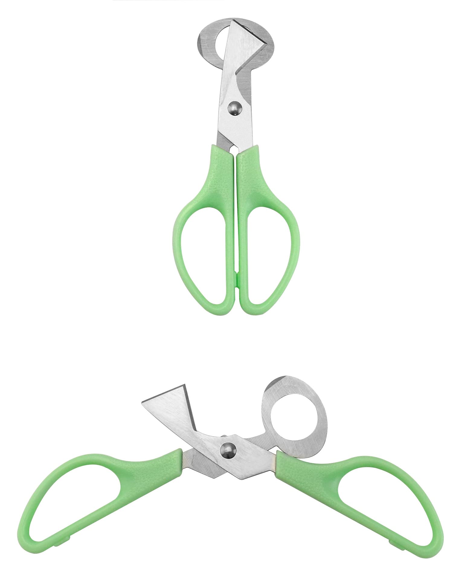 QWORK 4 Pezzi Forbici Uova di Quaglia in Acciaio Inossidabile per Cucina