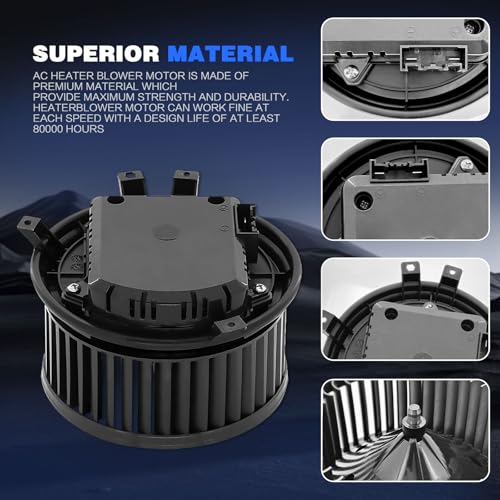 Image of Front Side HVAC Heater Blower Motor with Brushless Motor Replacement for Cadillac, Chevy & GMC Vehicles - Tahoe, Yukon, Escalade, Silverado 1500 /1500 LD /2500 HD /3500 HD, Sierra 1500 /2500 HD