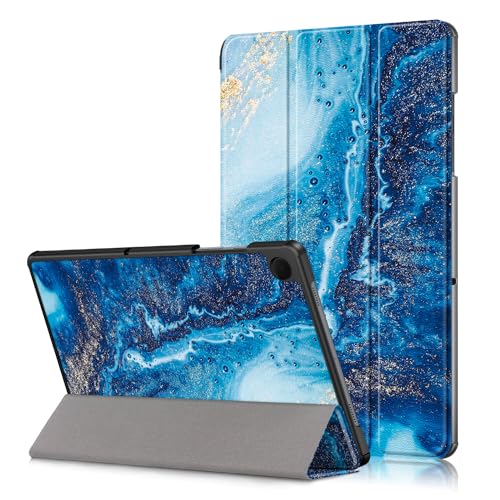 TOPCASE Magnetic Slim Cover Compatible with Samsung Galaxy Tab A9 Plus / A9+ 11inch SM-X210 X216 X218 Tablet Tri-Fold Case with Function Stand and Auto Sleep/Wake,Sea wave