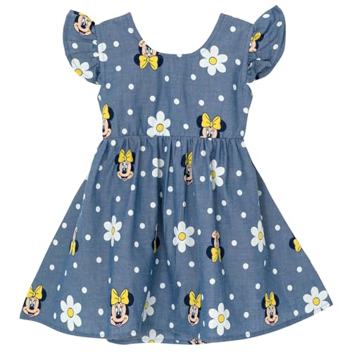 Listado y reviews de Patines princesas disney para comprar hoy. 30 Disney Minnie Mouse Mickey Mouse Daisy Lilo & Stitch Princess Belle Ariel - Vestido de patinador para niñas, Minnie / Flores, 6