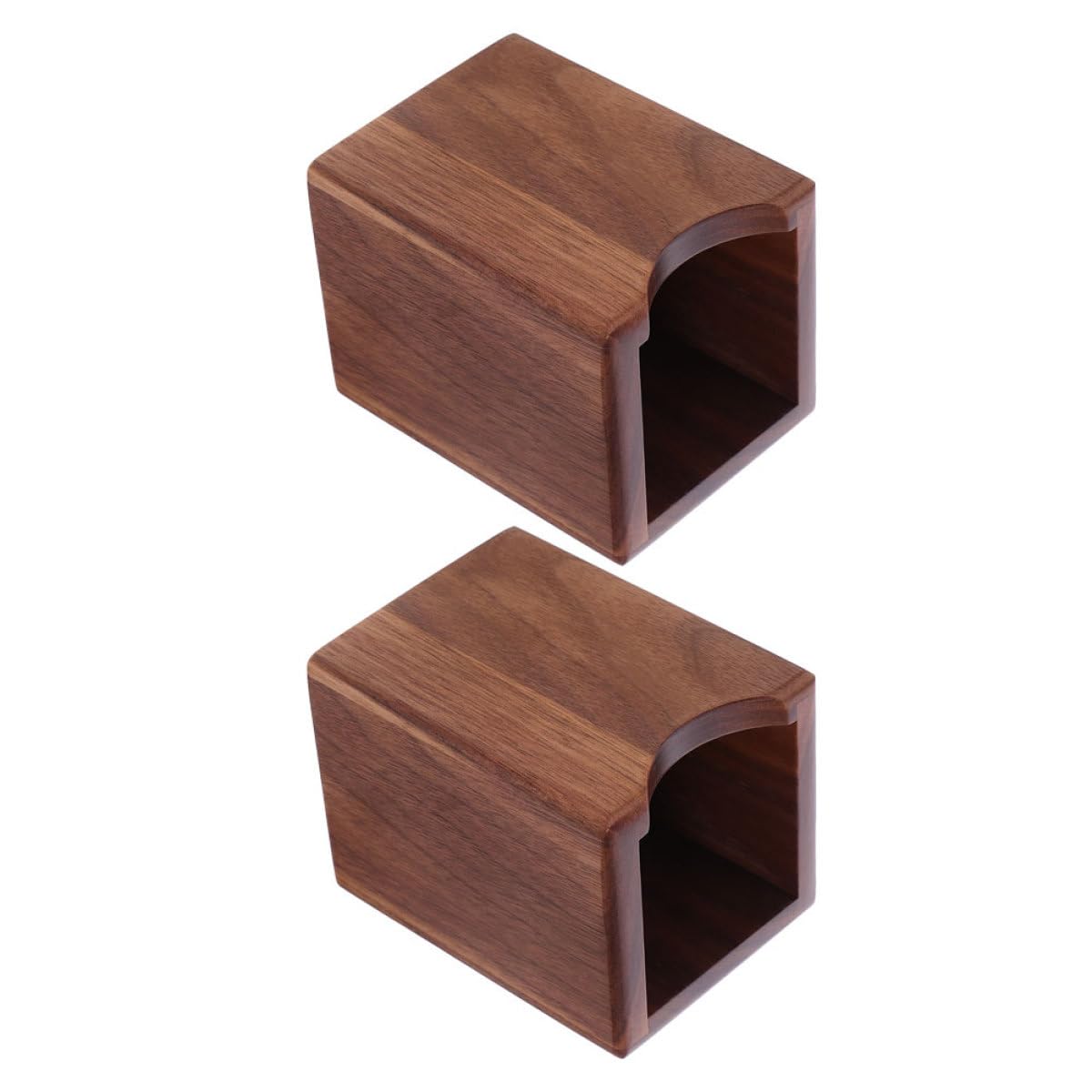 Ciieeo Porte-crayons en Bois de Noyer Rangement Polyvalent, Construction Robuste 2pcs Design Élégant et Esthétique Naturelle pour Bureau et Maquillage pour Espace de Travail