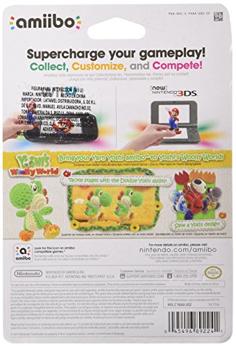 Amiibo Yoshi Green Yarn Yoshi Woolly World Series