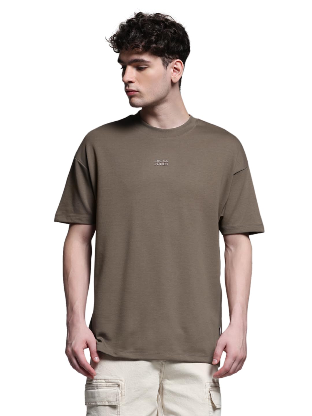 jack & jones Men's Solid Slim Fit T-Shirt-picture-36