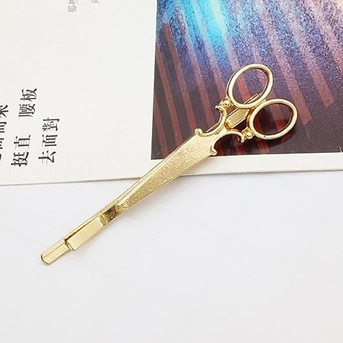 Miniatura 8 de 5 tijeras y peine en forma de horquilla con personalidad de moda, tijeras pequeñas Bobby Pin para el cabello, lindos pasadores de garra, clip