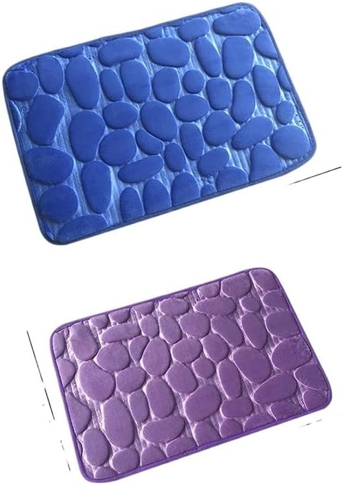 Miniatura 2 de Alfombra de Baño con Relieve De Adoquines, Felpudo Antideslizante, Para Lavabo De Bañera, Suelo Lateral, Almohadilla De Espuma Viscoelástica, Para