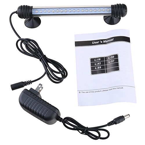 Aquarium Fish Tank Light Aquarium Decoration Submersible Lighting 18 Led 1.8W 19.5Cm Blue Waterproof Flood Lights Bar For Fish Tank #TOP5