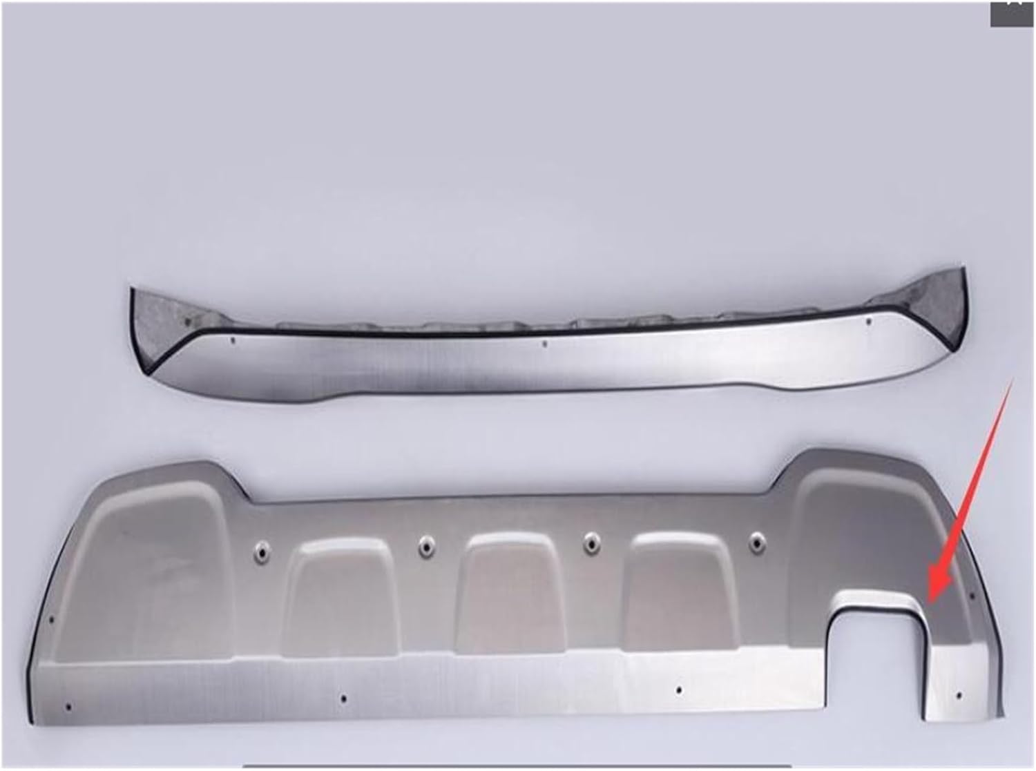 LINGYUE Front+Rear Bumpers Car Accessories Car Bumper Protector Guard Skid Plate Stainless Steel Compatible for Jeep Renegade 1.4T 2016 2017 Bumper Bracket(1)