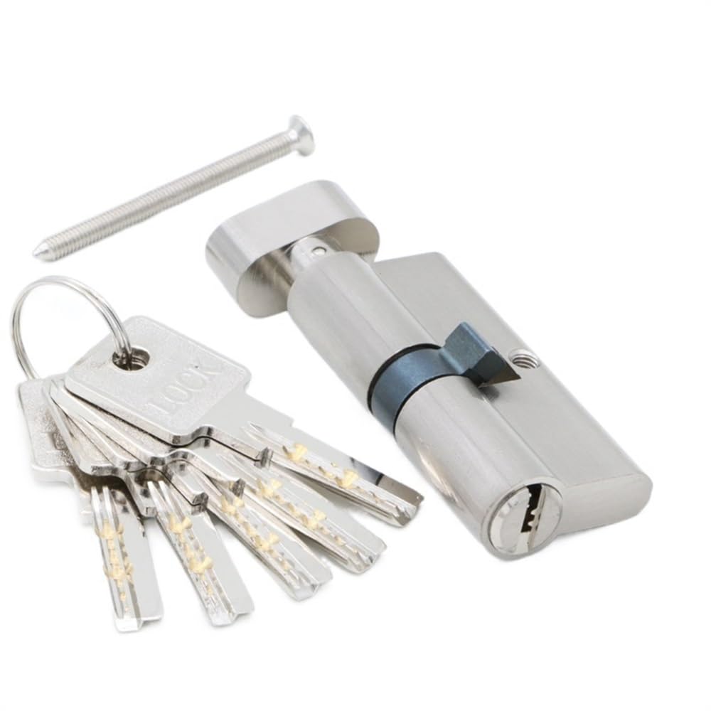 TüRschloss DIY. Türzylinder 50 55 60 65 70 75 80 85 90 100 Kupferschloss Zylinder Innenraum Schlafzimmer lebende Griff Messingschlüssel(LY-100(50-50))