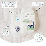 BIOLANE - Pieluszki - Rozmiar 4 (8-15kg) - Zero przecieków przez 12 h - Opakowanie 1 miesiąc - 126 pieluch - Wyprodukowano we Francji