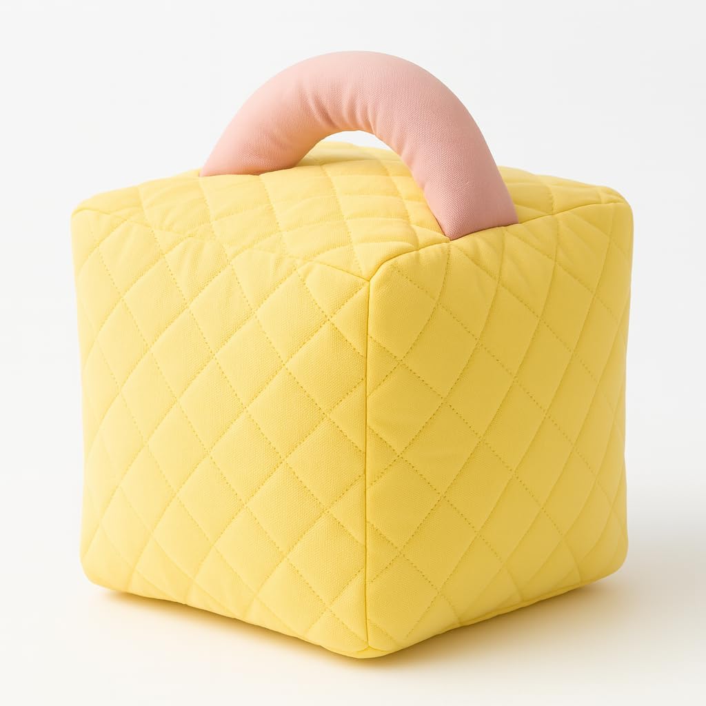 Fennco Styles Geometric Cylinder-Shaped Decorative Throw Pillow 7" W x 17" H - Beige 3D Accent Pillow for Home, Kids Room, Bedroom, Living Room, Couch and Office Décor