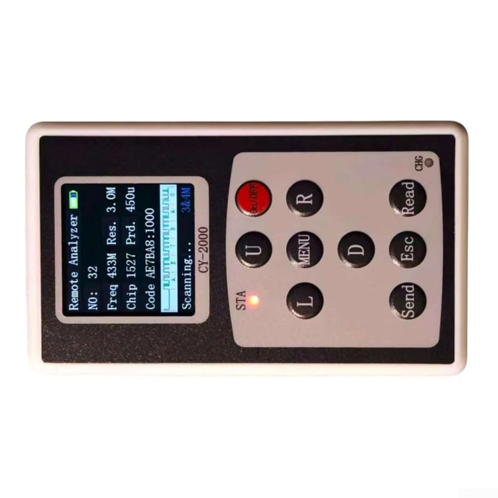 Analyseur de télécommande sans fil CY-2000 avec prise en charge de fréquence double bande, identification de puce PT2262 EV1527 et 50 emplacements de données