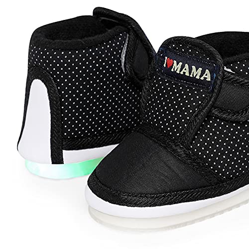 CHIU Kids LED Light Shoes with Chu Chu Musical Sound for Baby Boys and Girls (Black, 21-24 Months) 6 51kYLoD7LMS