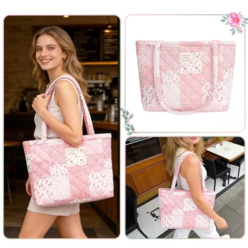 Bolsa Tote Acuñada Floral para Mujer con Estuche miniatura 2