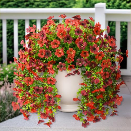 ZFProcess Artificial Hanging Flowers for Outdoors Fall Decoration