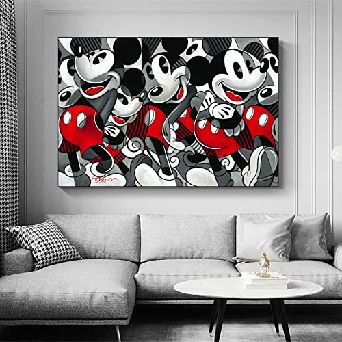 Liinh The Evolution Of Mickey Poster Decorative Painting Canvas Wall Art Living Room Posters Bedroom Painting 16X24Inch(40X60Cm) #TOP2