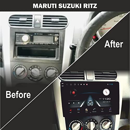 Image of 9 inch Android Car Stereo for Maruti Suzuki Ritz | 2GB+32GB | Full HD Touch | WiFi | GPS | Bluetooth | SWC | Reverse Camera | Frame & Couplers Included | 1 Year Warranty