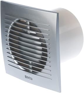 EUROPLAST Ø 100mm Badlüfter Wandlüfter Ventilator Wandventilator Abluftventilator Badlüfter Fan - Kunststoff - Silber