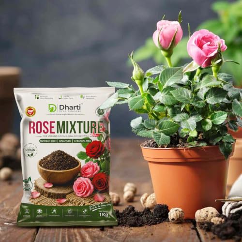 Image of Rose Mixture Fertilizer for Plants - Organic Plant Food for Bigger Blooms, Healthy Roses & Strong Root Growth - 1 KG