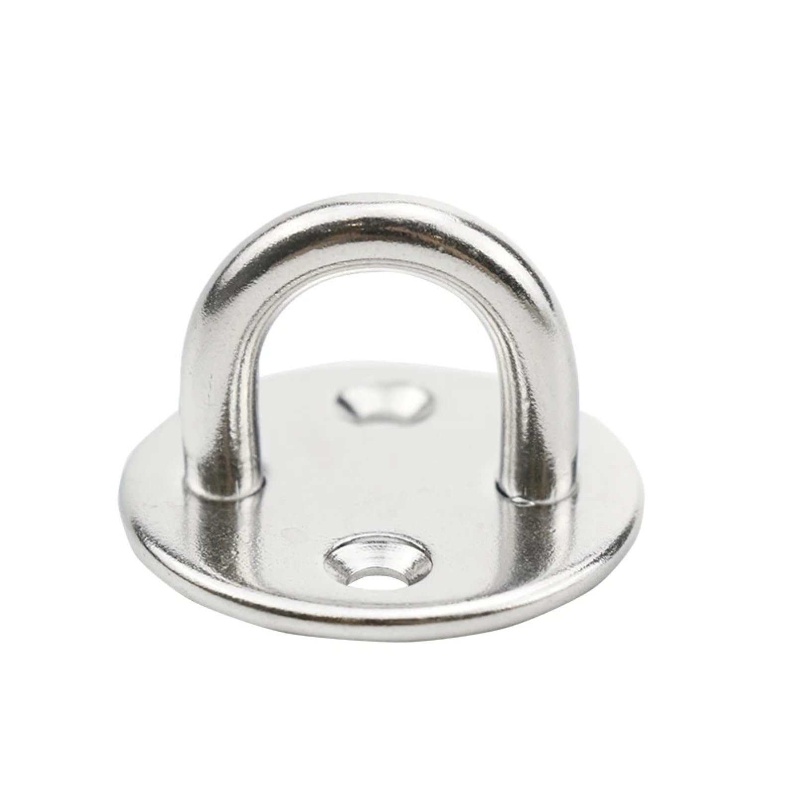 LAJHDCG Stainless Steel 304 Fixed Pad Eye Plate Deck Door Buckle Staple Ring Wall Hook U-Shaped Ceiling Mount Hanger(Round,5mm)