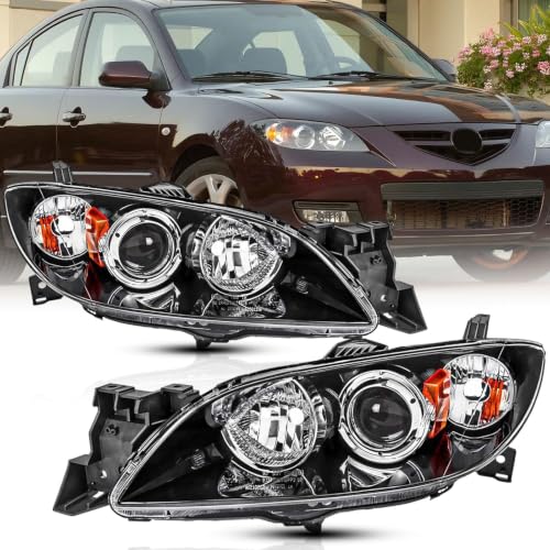 For 2004-2009 Mazda 3 I S GS GT GX SP23 Projector Headlights Assembly LH&RH