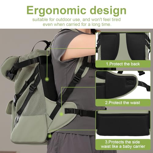Image of Wakytu Dog Backpack Carrier for Small Dogs,Pet Carrier for Travel & Hiking | Hands-Free Puppy Backpack,Adjustable Padded Breathable Straps,Ergonomic Front Facing Dog Carrier Backpack