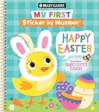 Brain Games - My First Sticker by Number: Happy Easter - Includes Sparkly Glitter Stickers!