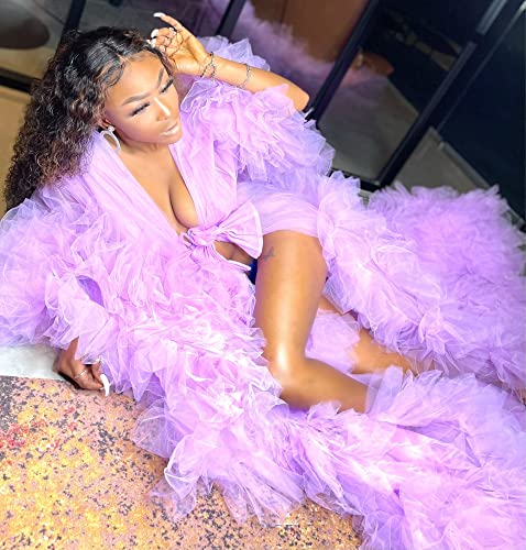 Tulle Maternity Dress For Photoshoot, Maternity Gown For Photoshoot Blue Tulle Robe For Maternity Shoot, Fluffy Maternity Dress For Photo Shoot #TOP7