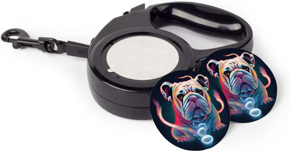 Cute French Bulldog Retractable Pet Leash - Cartoon Leash - Printed Dog Leash - 118 inches