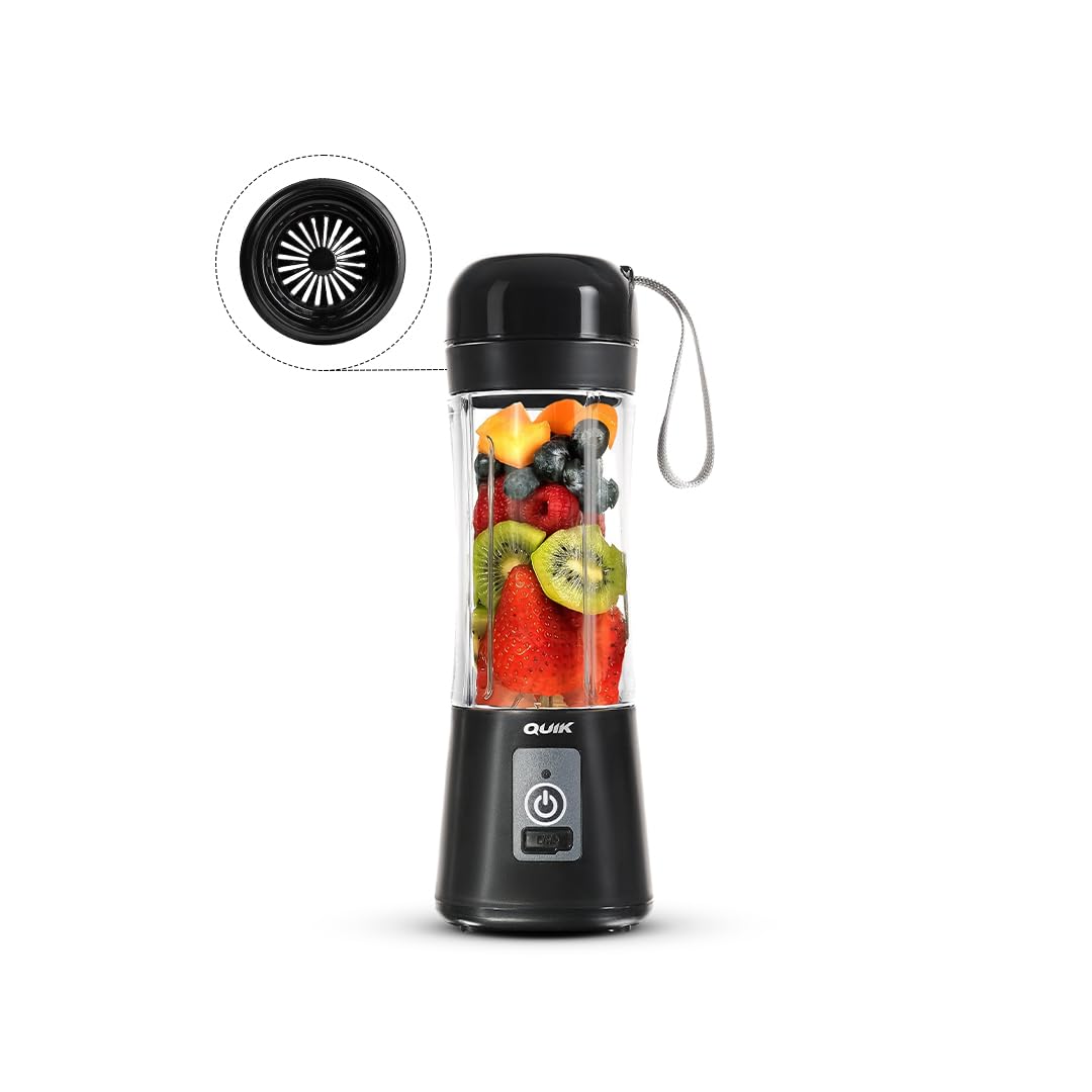 Portable Blender - Cordless 13oz Personal Blender for Shakes and Smoothies Licuadora BPA Free USB-C Rechargeable Mini juicer