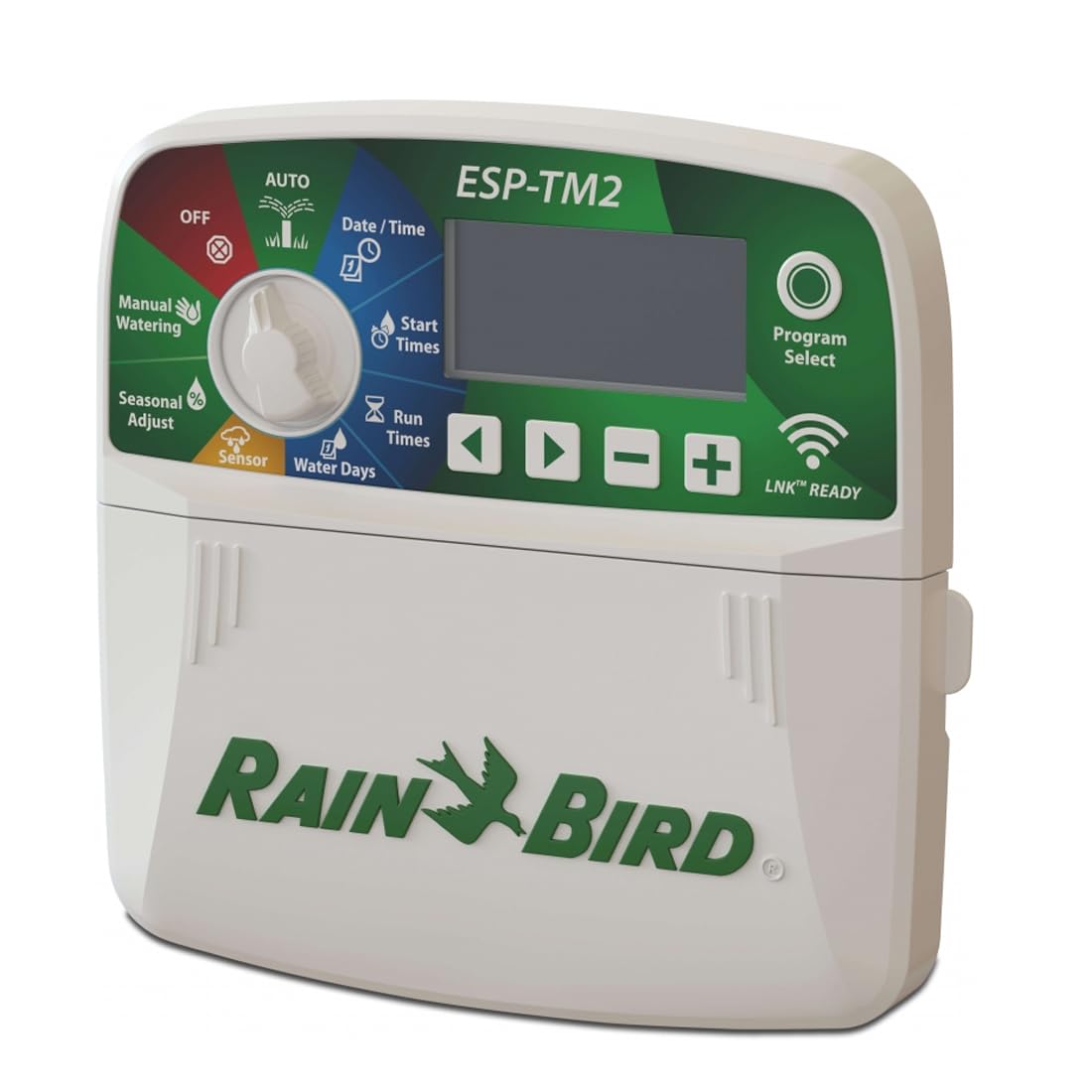 GNCGarden Rain Bird Programador de riego de 6 Estaciones - Controlador ESP-TM2I-230V Compatible con WiFi/WLAN – Interior - Incluye Transformador y Manual de Instrucciones.