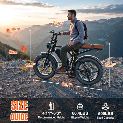 Image of TST Electric Bike for Adults, 1500W Peak Motor 60 Miles Fat Tire Ebike with 48V 15 /30Ah Removable Battery 20 inch Fat Tire E Bike, Full Suspension and 7-Speed,Off-Road Electric Bicycle for City Commuting