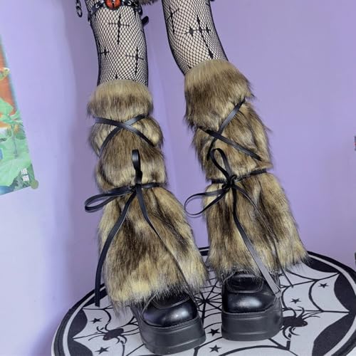 Calentadores de piernas de piel sintética Gcroet fundas de botas medievales para cosplay mujer 2